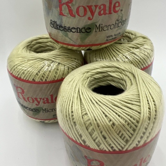 NEW! Royal Silkessence Microfiber 100% Acrylic Color light Yellow Green 4 Pack - Picture 4 of 8